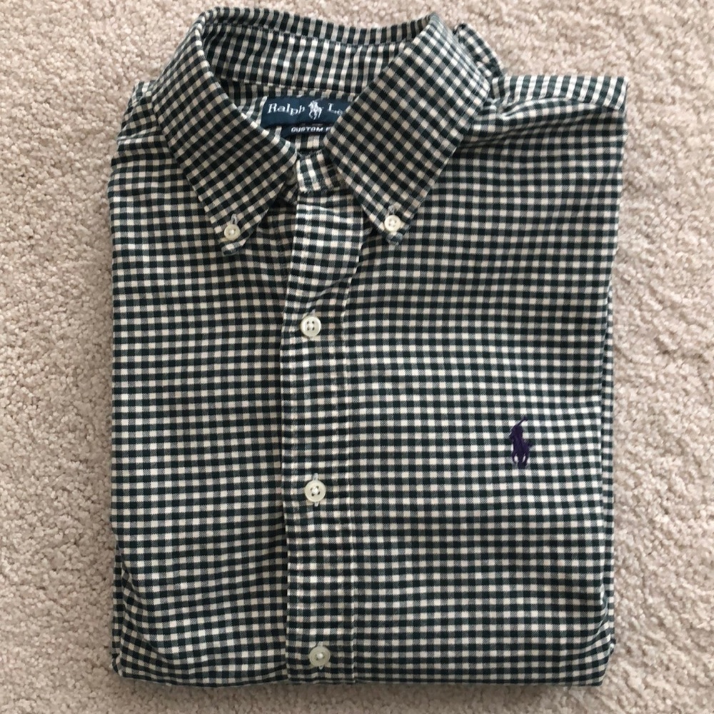 Custom Fit Ralph Lauren Forest Green Button Down